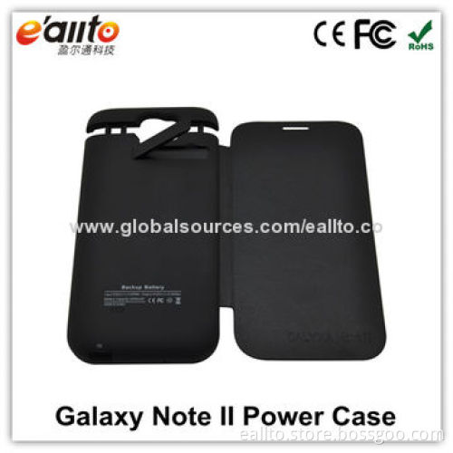Backup power case for Samsung Galaxy Note 2 with Flap